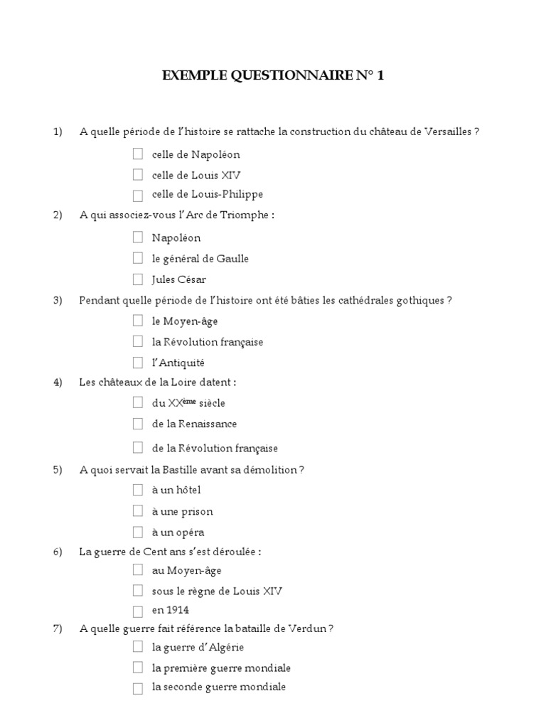 Questionnaires Naturalisation  France  Paris