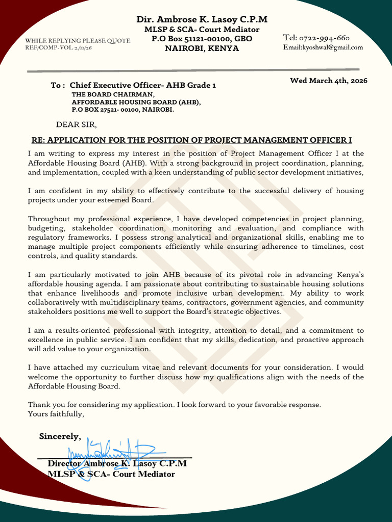 AHP Aplication Letter A4-1 | PDF | Project Management | Economies