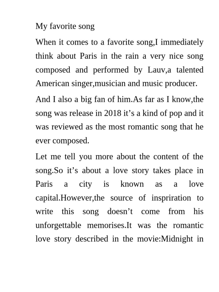 My Favorite Song | PDF