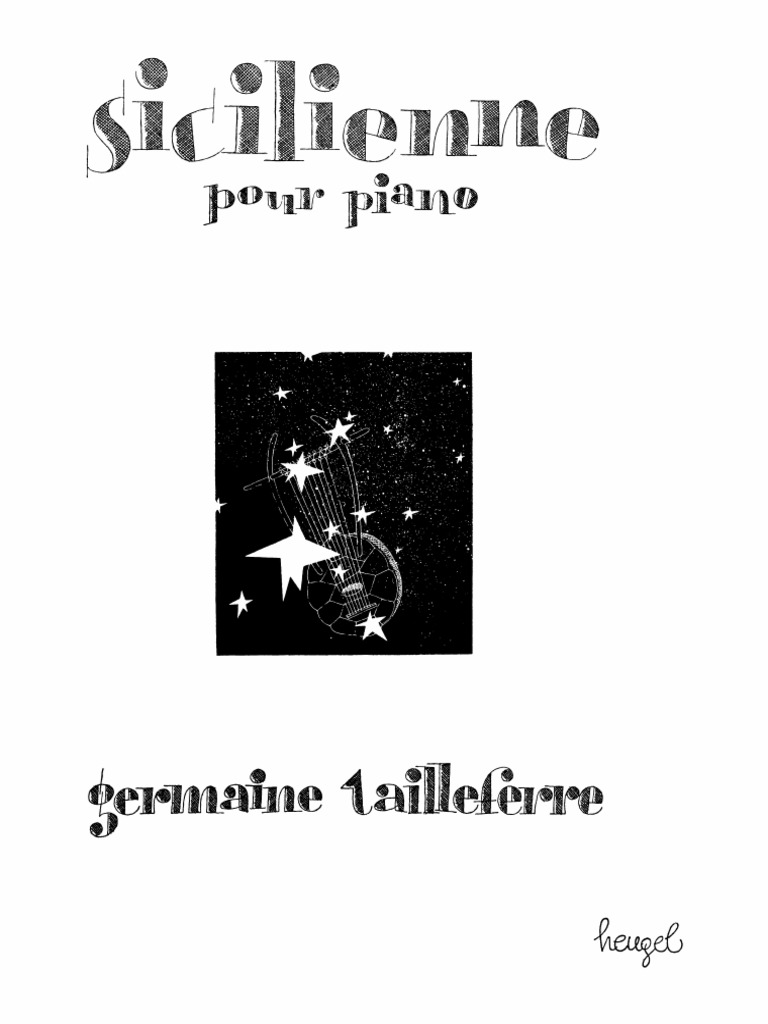 PMLUS06424 Tailleferre Sicilienne Heugel 1929 | PDF