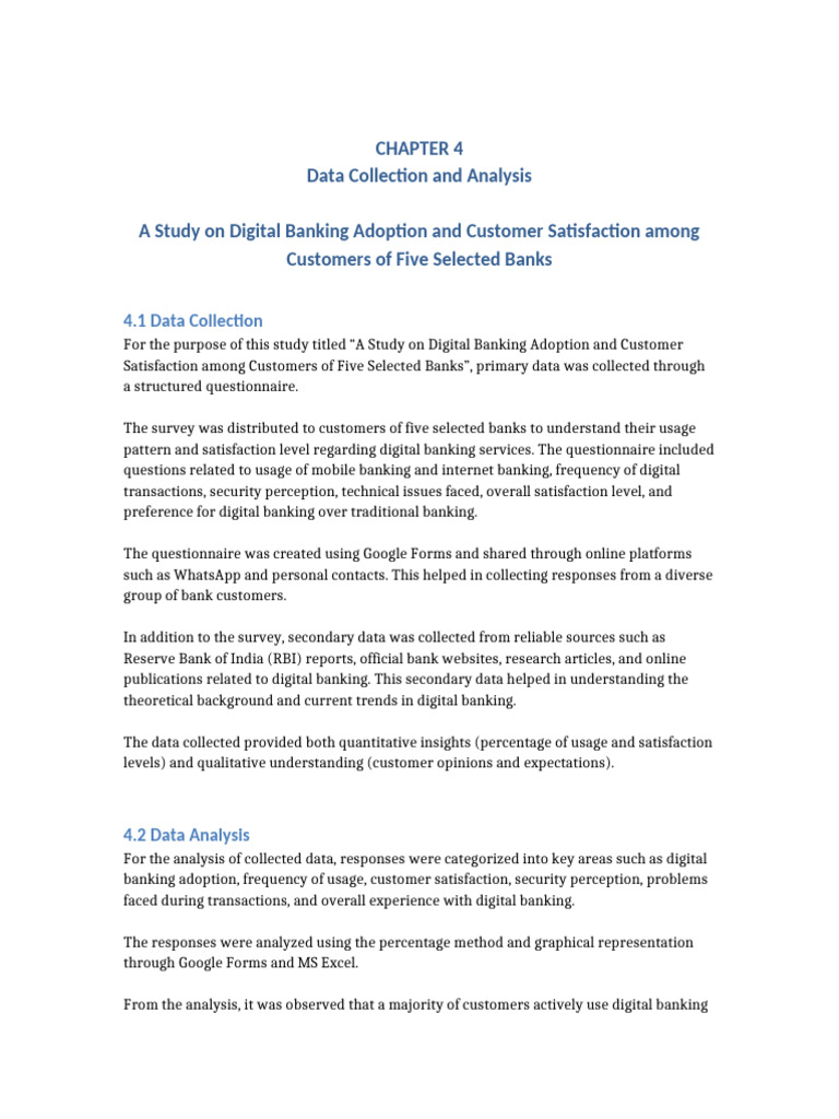 Chapter 4 Data Collection and Analysis Priyanka | PDF | Data | Survey ...