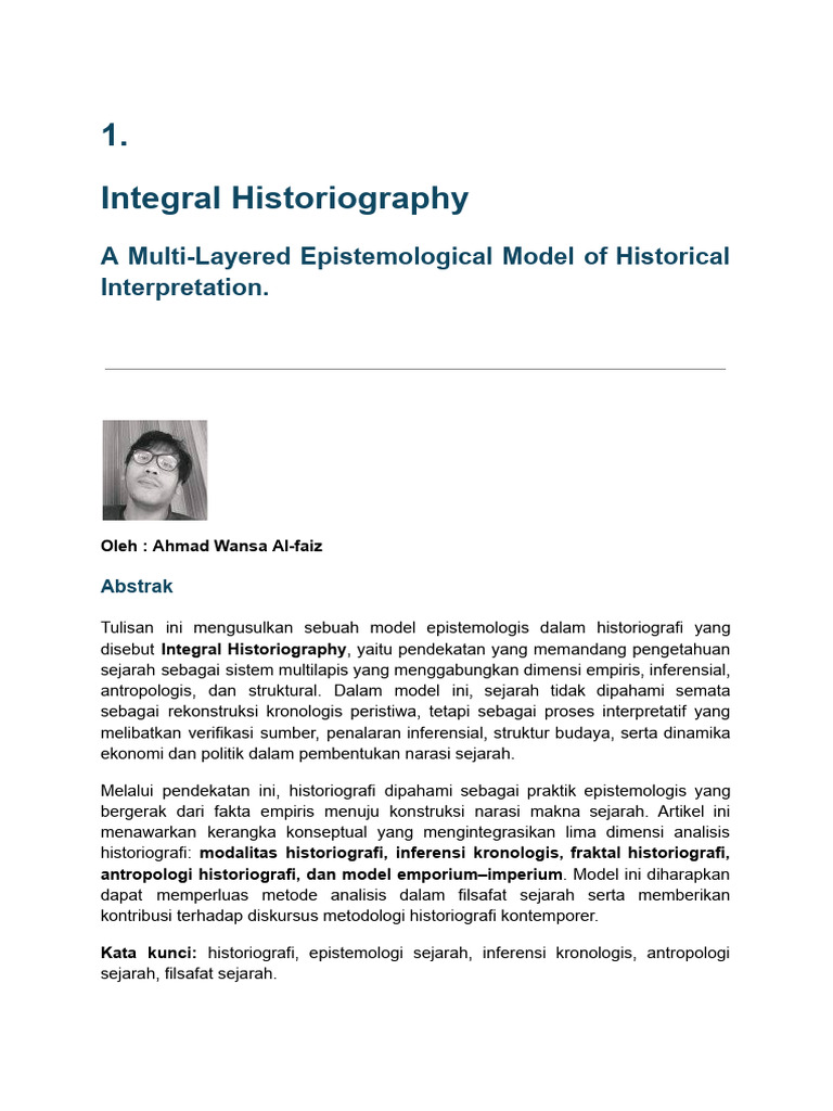 Integral Historiography - A Multi-Layered Epistemological Model of ...