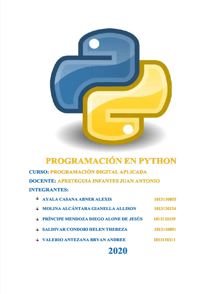 Programacion en Python | PDF