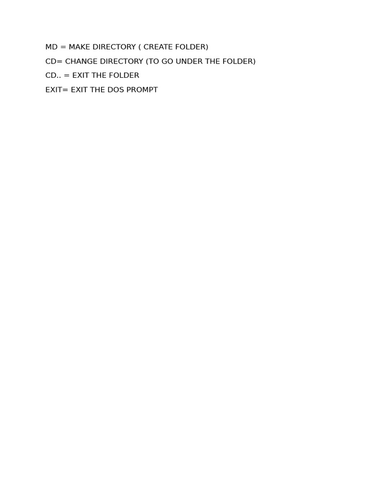 Dos Command | PDF