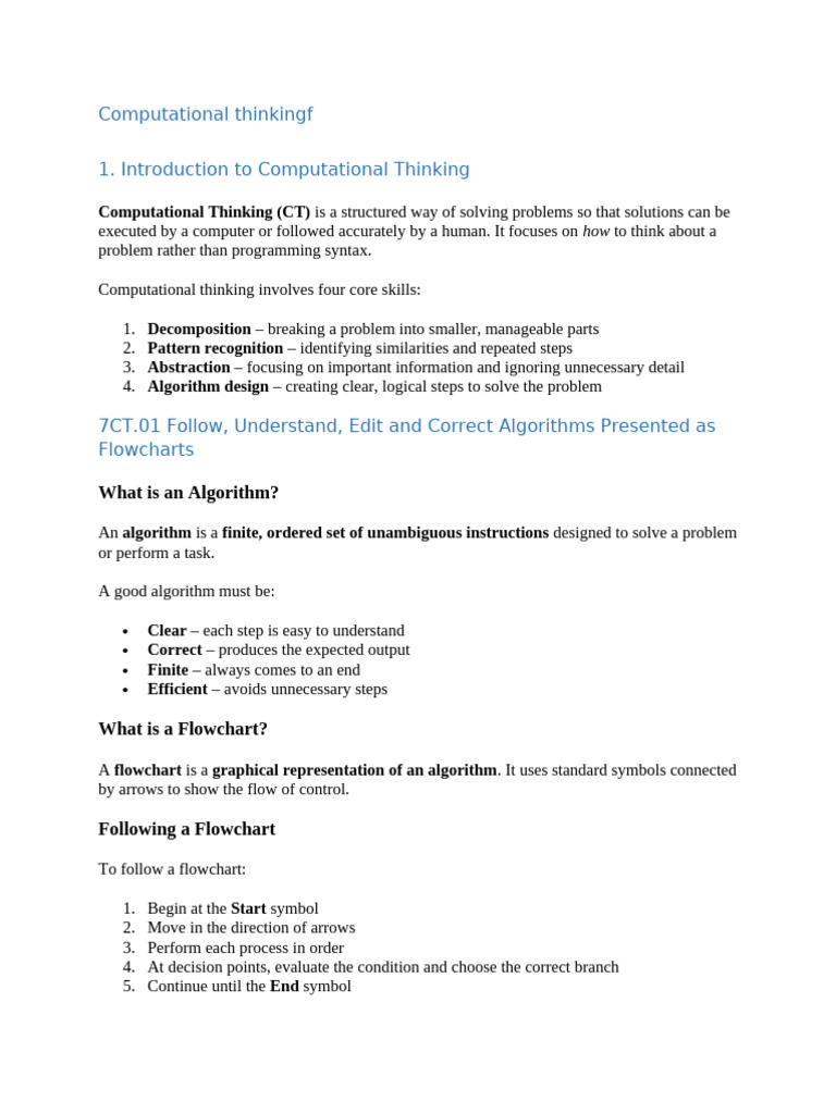 Computational Thinking | PDF | Algorithms | Pattern Recognition