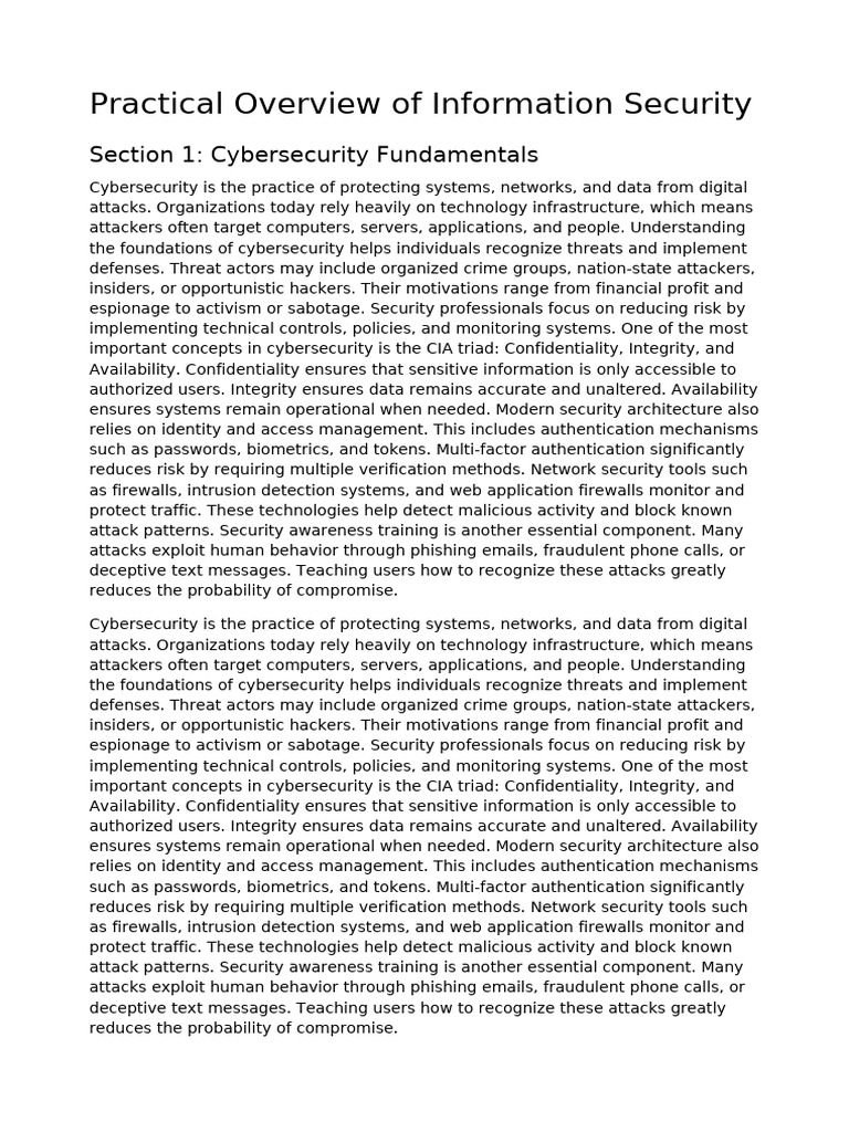 Cyber Upload Doc 3 | PDF | Security | Computer Security
