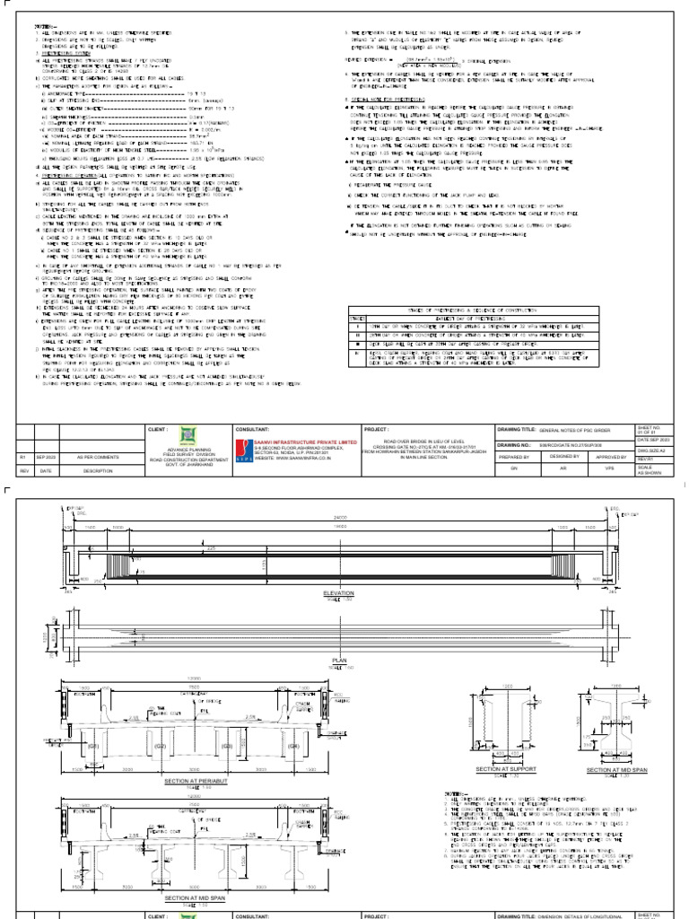 25m PSC Girder Super Structure Dtd-12!09!2023 | PDF | Structural ...