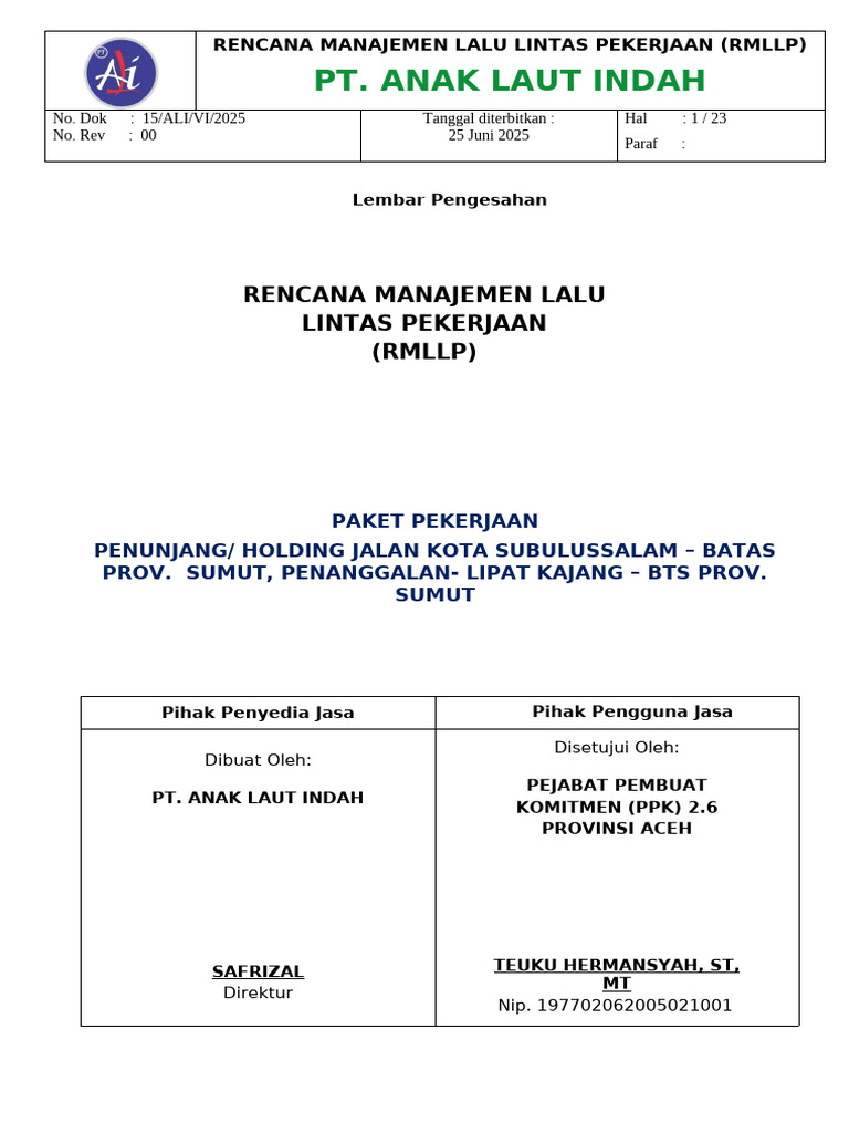 Dokumen RMLLP 2023 | PDF