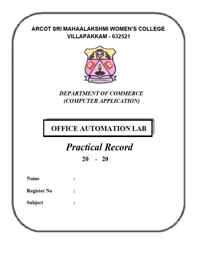 Office Automation Front Page | PDF