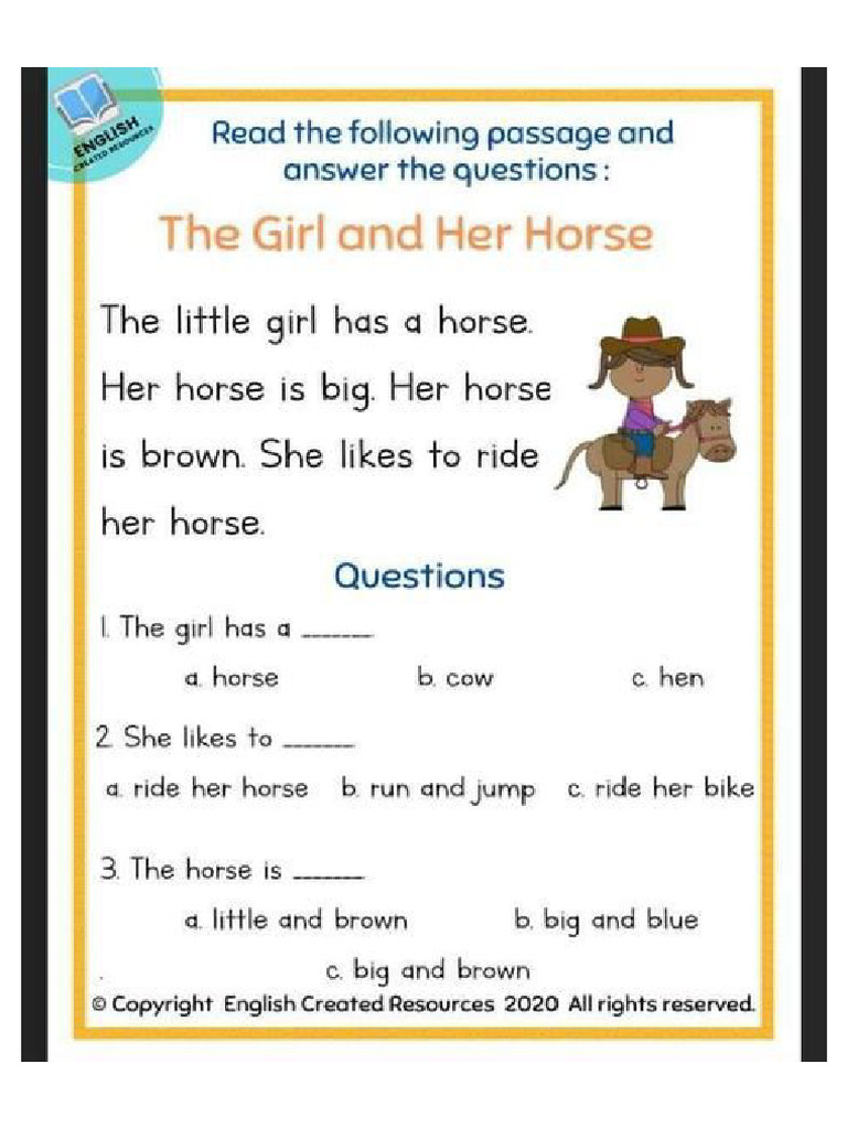 Reading Comprehension | PDF