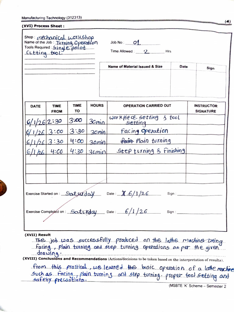 Process Sheet MPR Manual | PDF