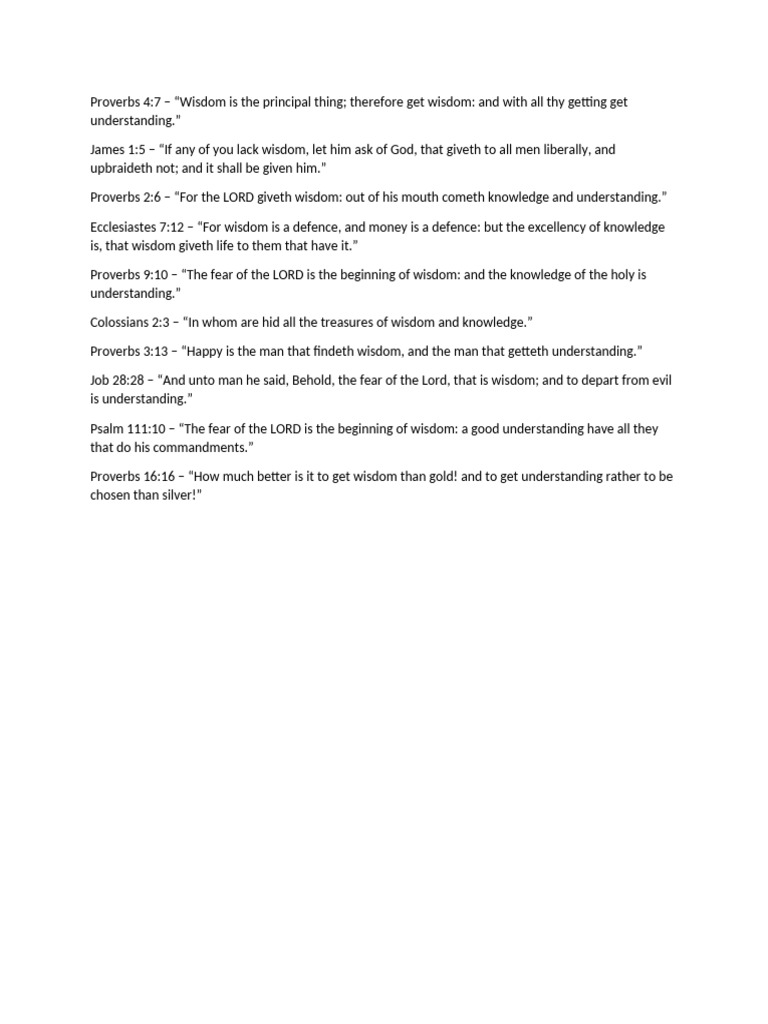 Wisdom Bible | PDF