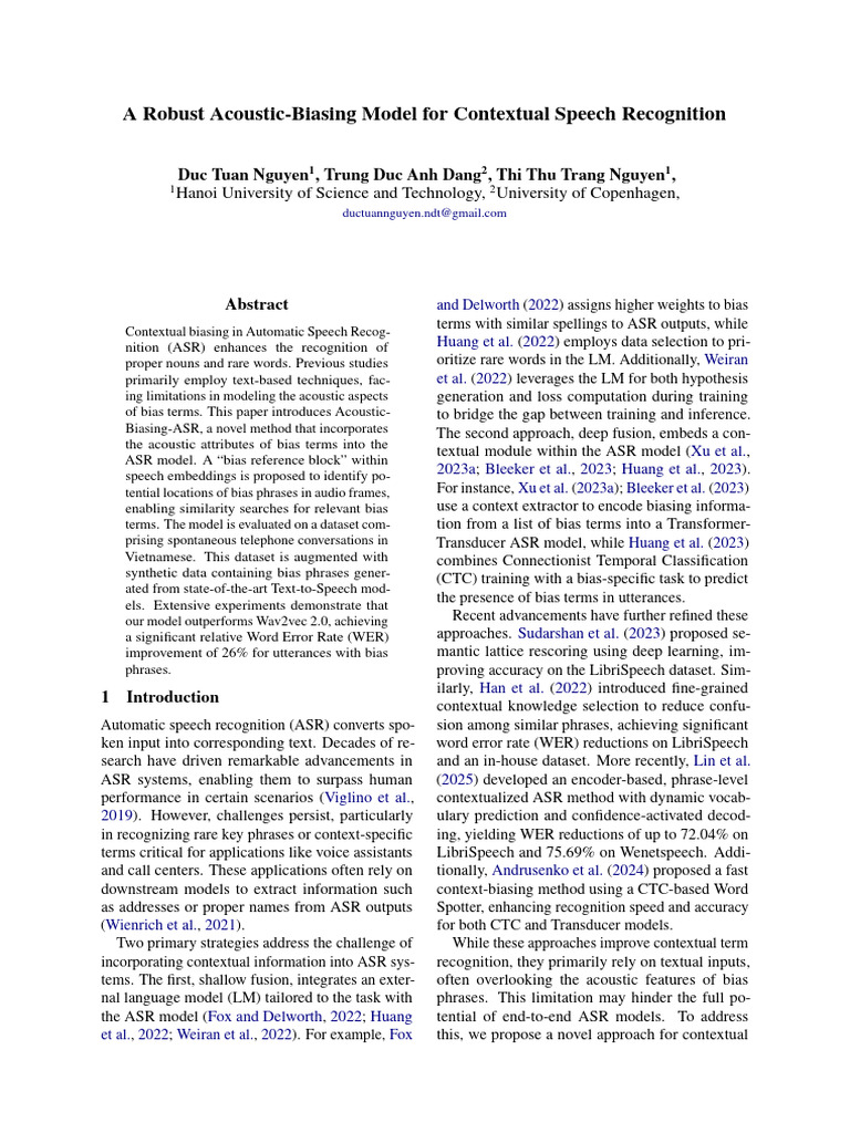 Asr Contextual Biasing | PDF | Speech Recognition | Machine Learning