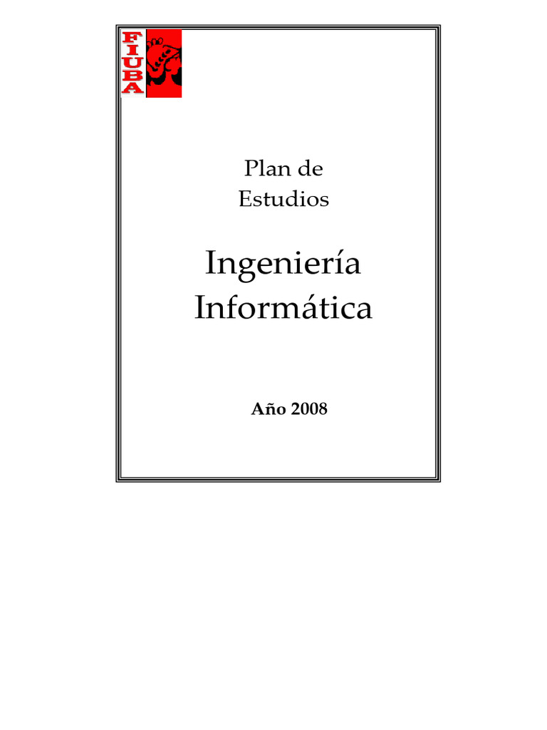 Plan de Estudio Ing. en Informática | PDF | Ciencias de la Computación ...