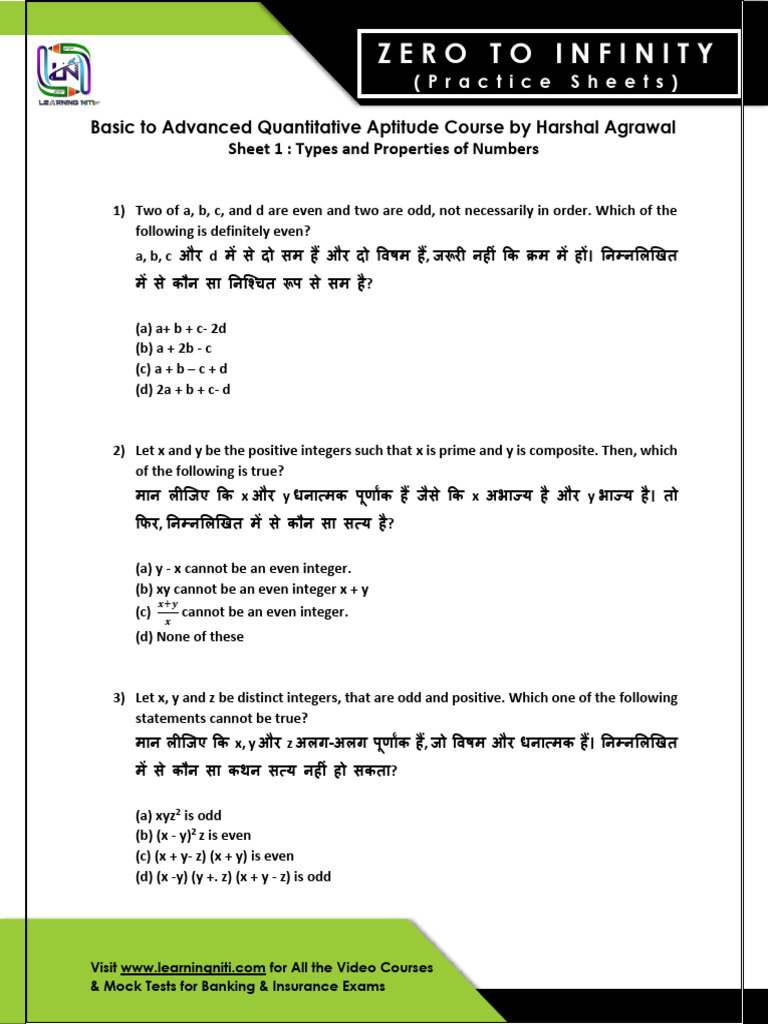 Sheet 1 Zero to Infinity_25846718_2026_03_09_18_02 | PDF | Mathematical ...