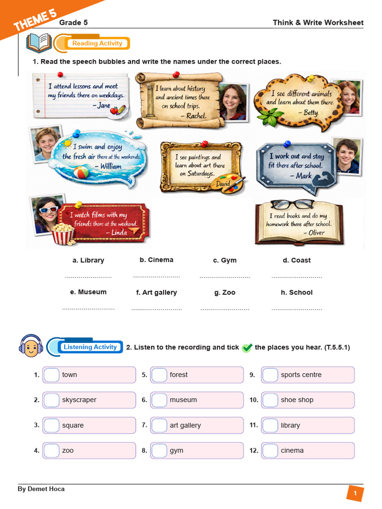 5.5 Think & Write Worksheet | PDF | Chess Theory