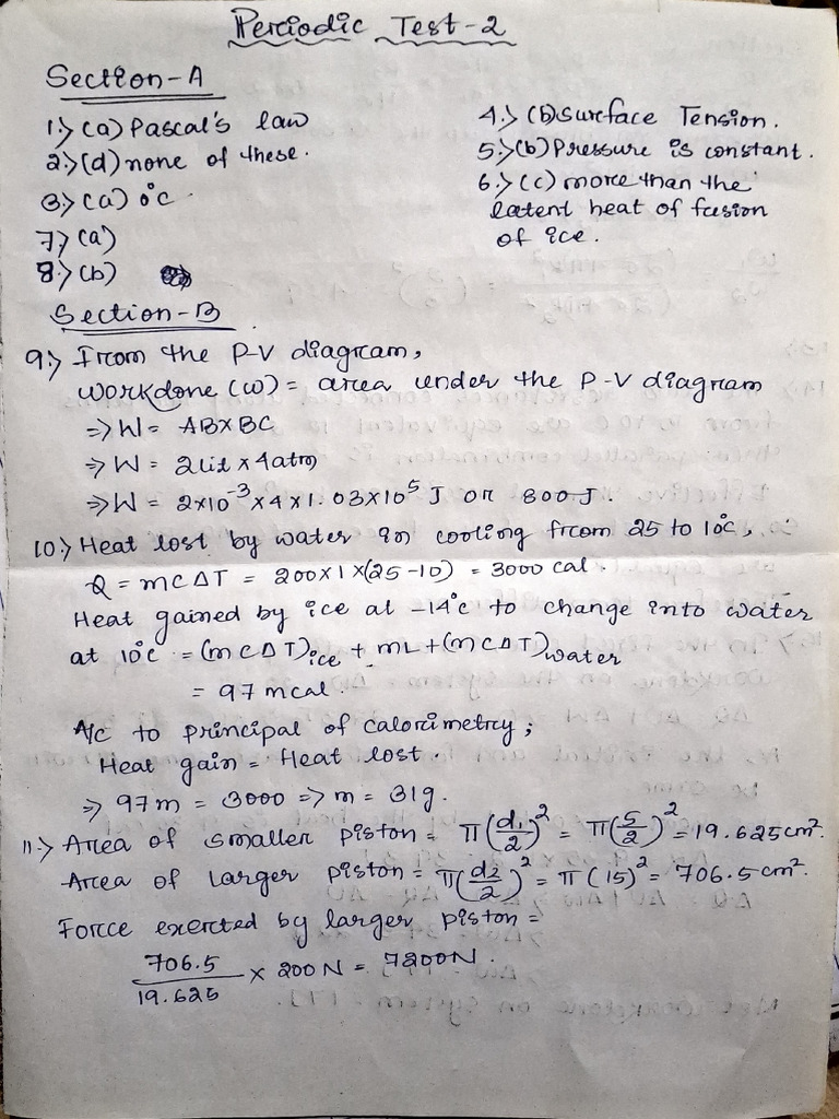 Answers of PT 2 | PDF | Thermodynamics
