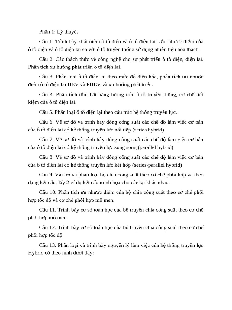Câu Hỏi Ôn Tập Phan 1 | PDF