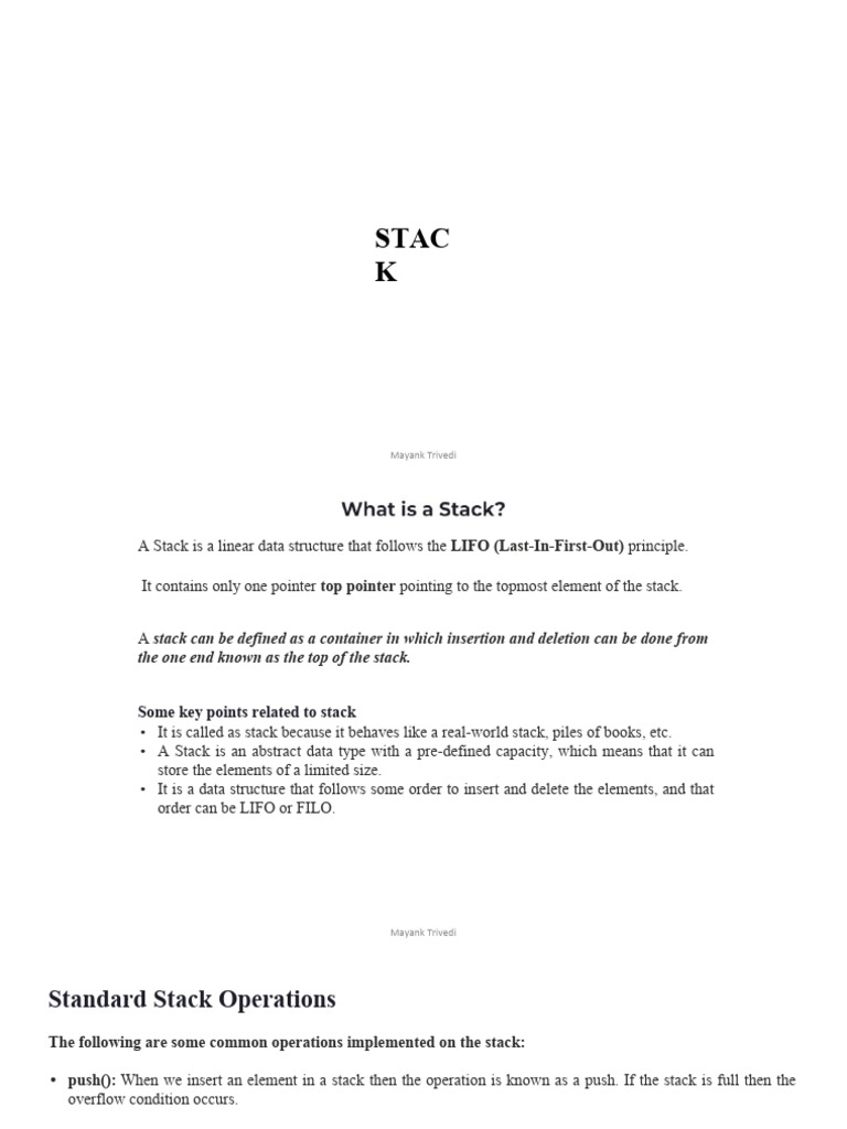 4 Stack 1 | PDF | Computer Engineering | Algorithms And Data Structures