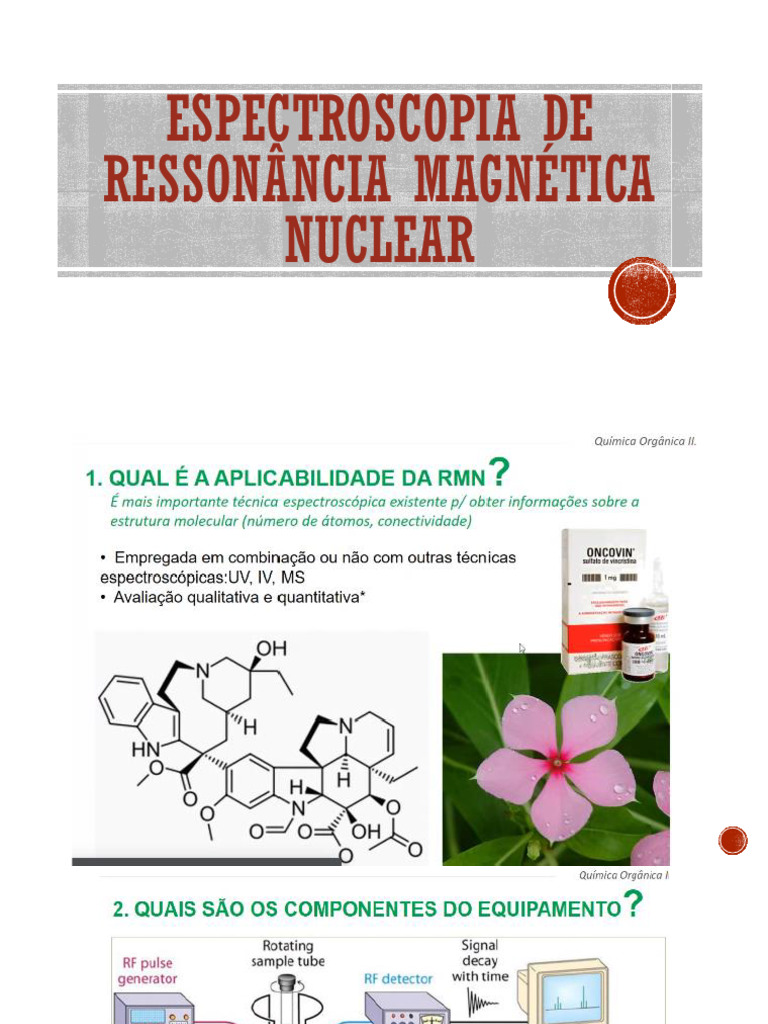 Espectroscopia de Ressonância Magnética Nuclear | PDF