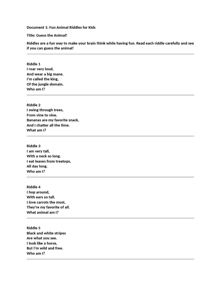 Riddles | PDF
