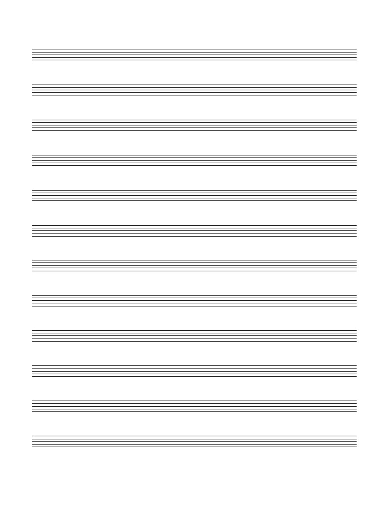 12 Stave Staff Paper | PDF