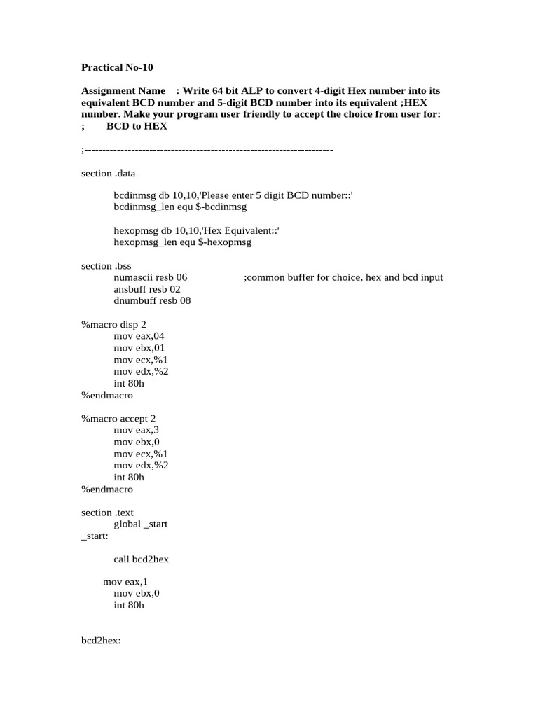 Practical No 10 | PDF