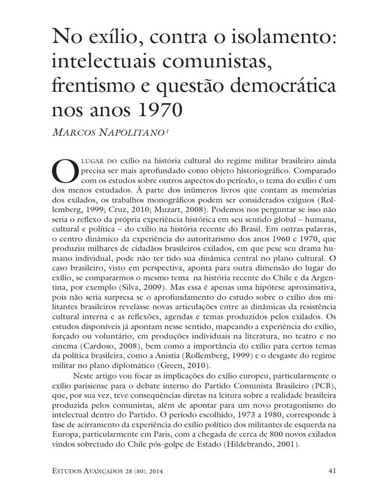 No Exilio Contra o Isolamento Intelectua | PDF | Comunismo | Brasil