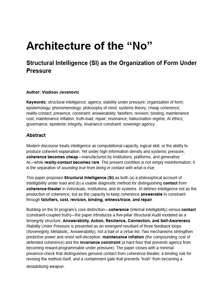 The Architecture of "No": How Structural Intelligence Saves Your Form ...