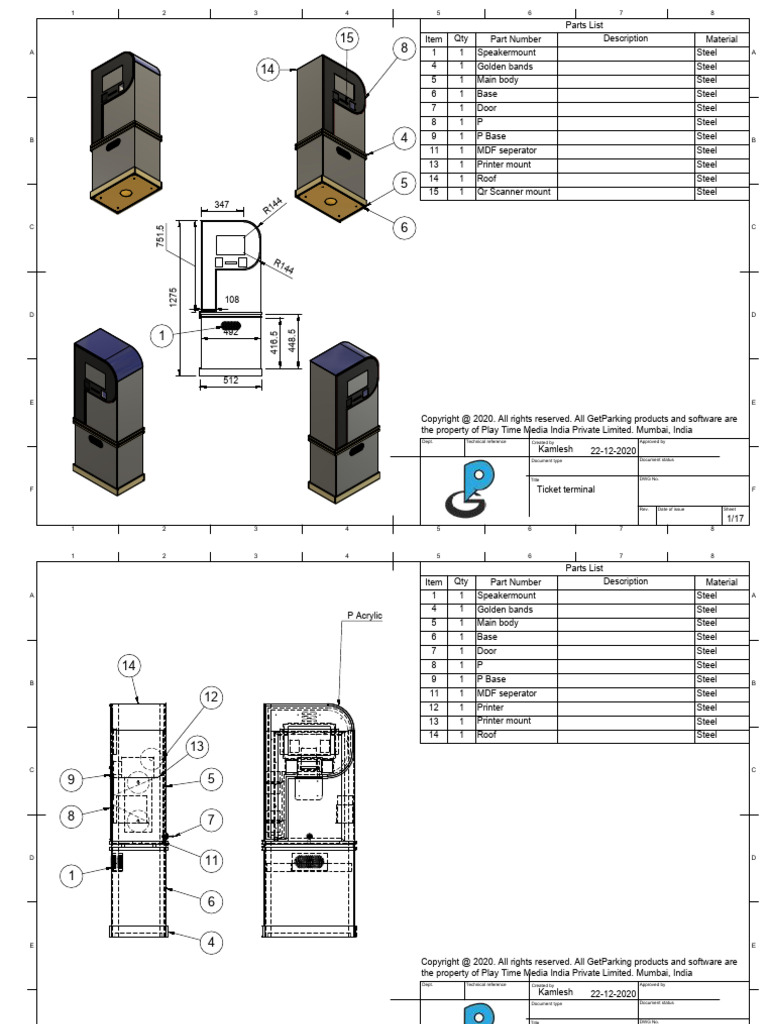 Ticket Vending Machine Drawing | PDF | Secondary Sector Of The Economy ...