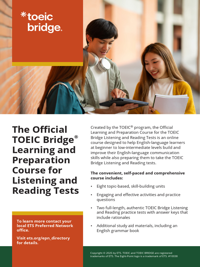 Toeic Bridge Listening and Reading Official Learning and Preparation ...