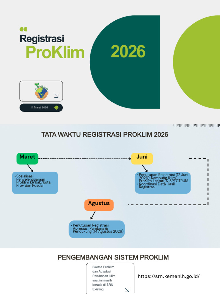 Registrasi ProKlim 2026 | PDF