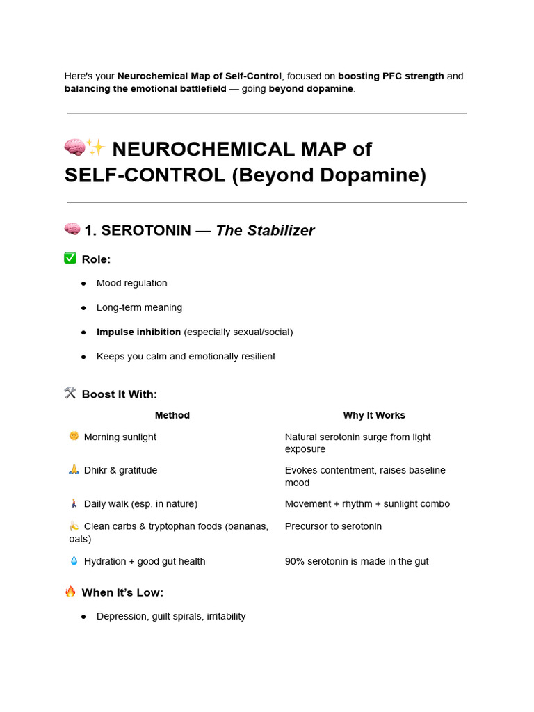 6-Neurochemical Map of Self-Control (Beyond Dopamine) - Google Docs ...