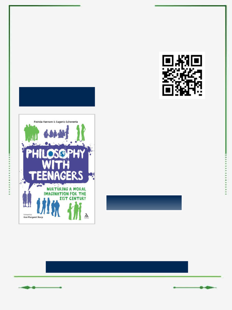 Philosophy With Teenagers Nurturing A Moral Imagination For The 21st ...