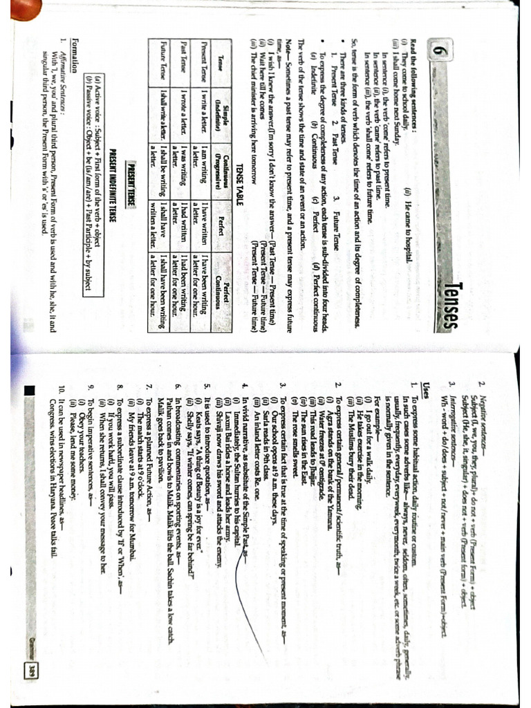 Tenses With Answer Key | PDF