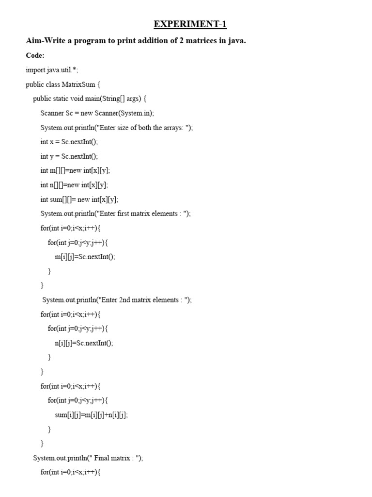 EXPERIMENT1 | PDF