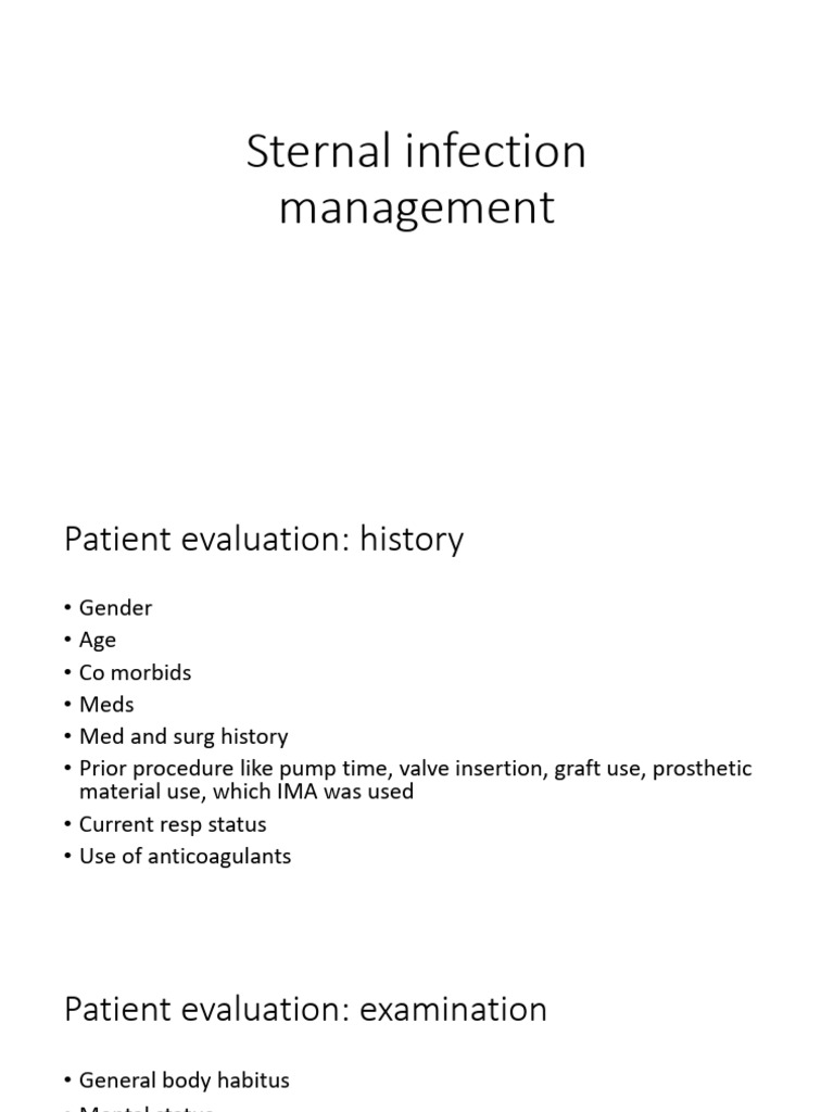 Sternal Infection Management | PDF