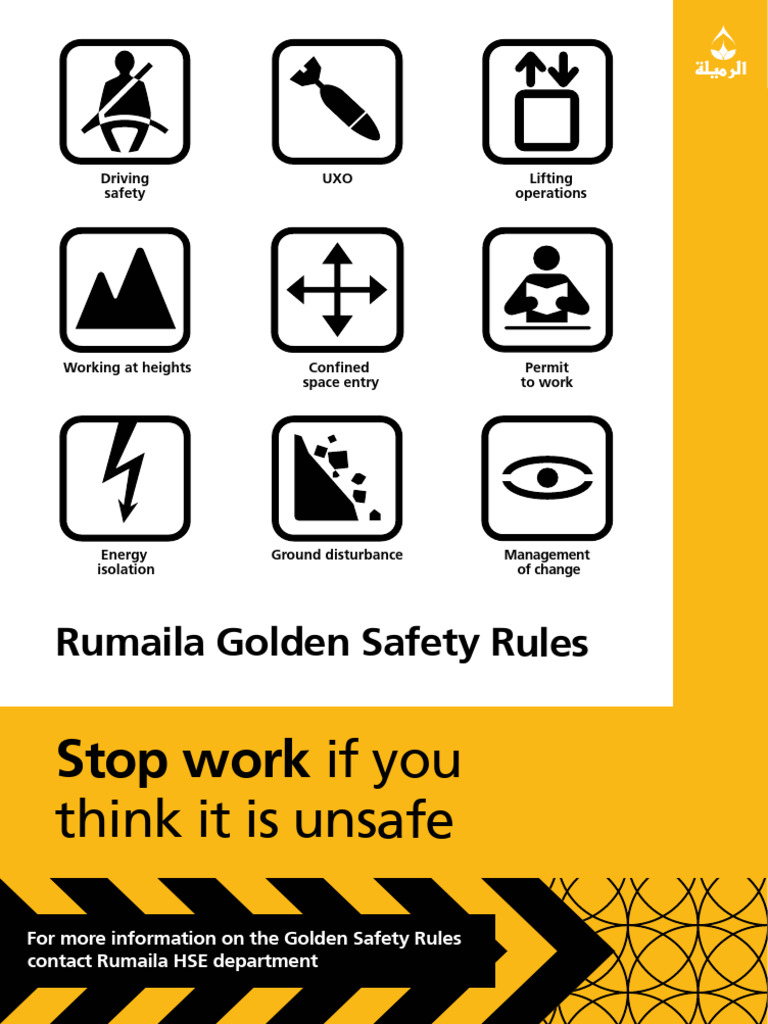 Golden Rules Posters General D02 | PDF | Risk Assessment | Safety