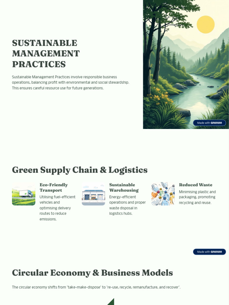Sustainable Management Practices | PDF | Sustainability | Corporate ...