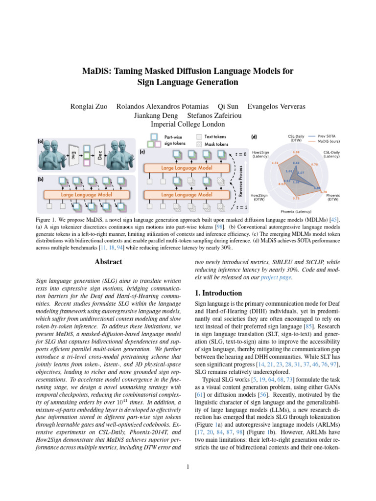 MaDiS- Taming Masked Diffusion Language Models for Sign Language ...