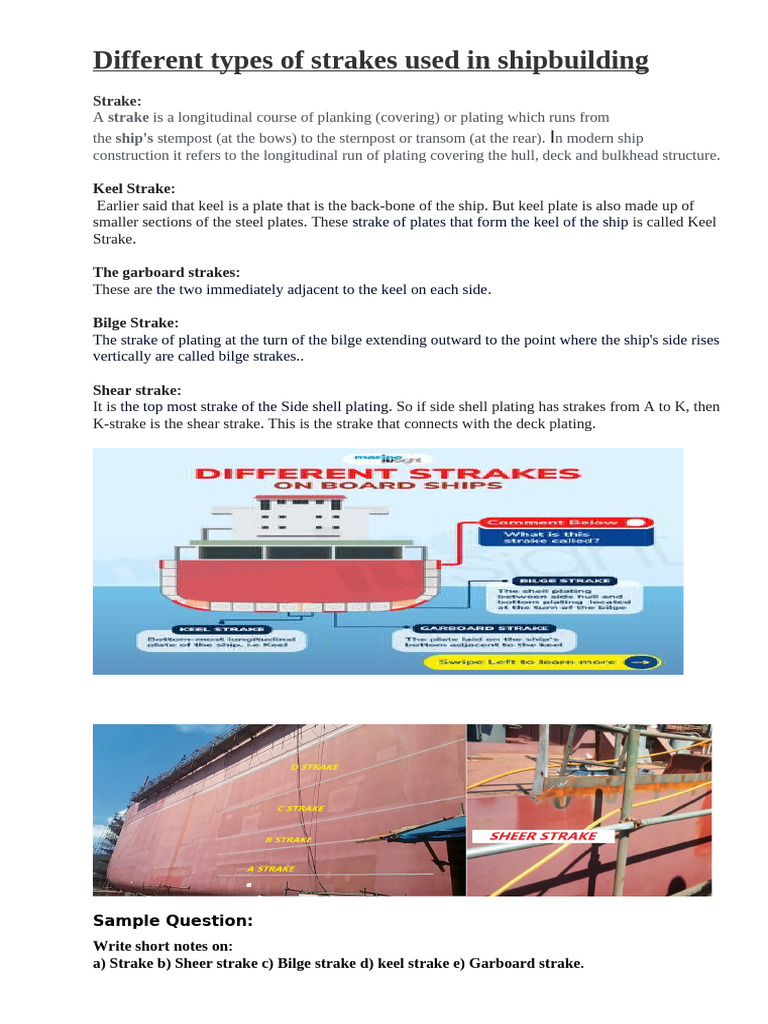 Different Kinds of Strakes in Ships. | PDF