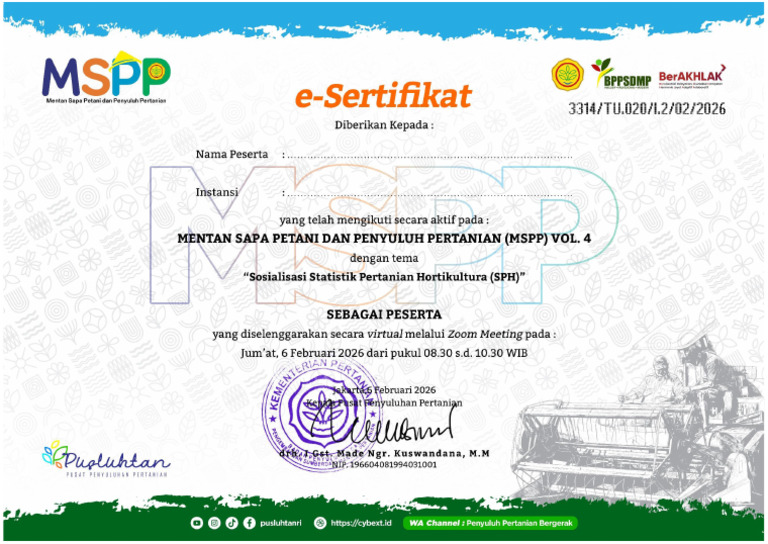 MSPP E-Sertifikat Vol 4 2026 | PDF