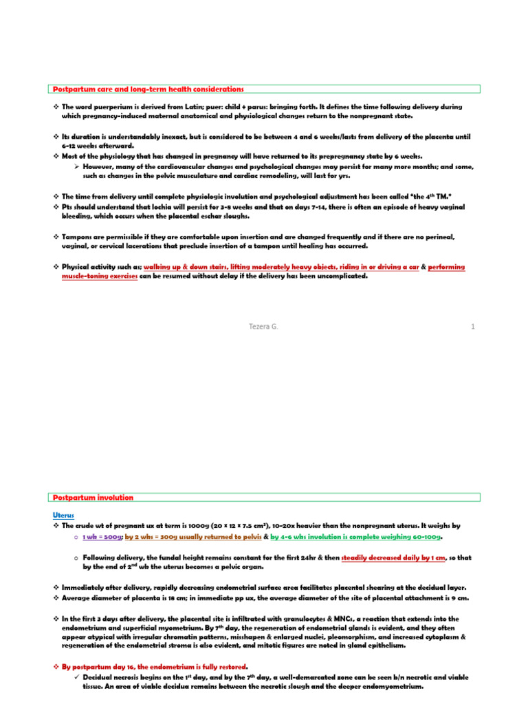Postpartum Care | PDF | Childbirth | Postpartum Period