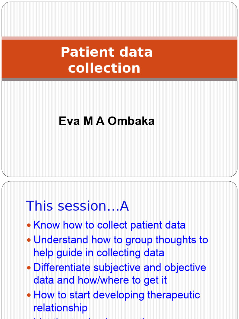 Patient Data Collection | PDF | Medical Diagnosis | Therapy