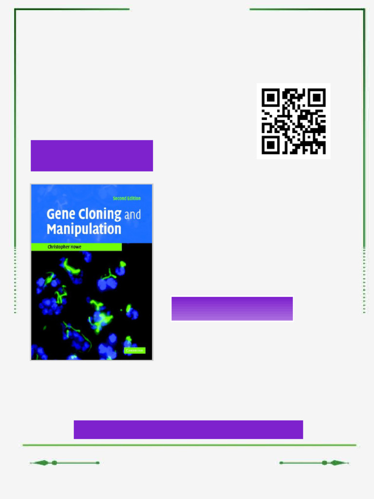 Gene Cloning and Manipulation 2nd Edition Christopher Howe Complete ...