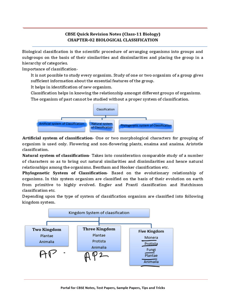 XI Bio 2 - Biological Classification | PDF | Bacteria | Cyanobacteria