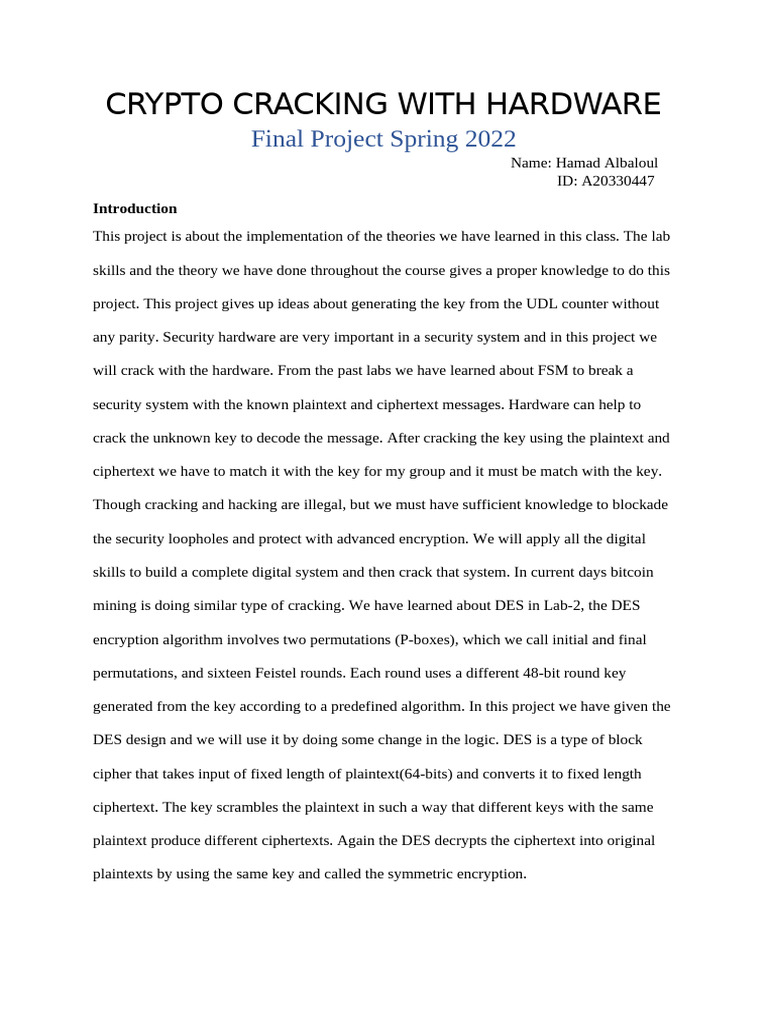 Final Project e Cen | PDF | Encryption | Key (Cryptography)