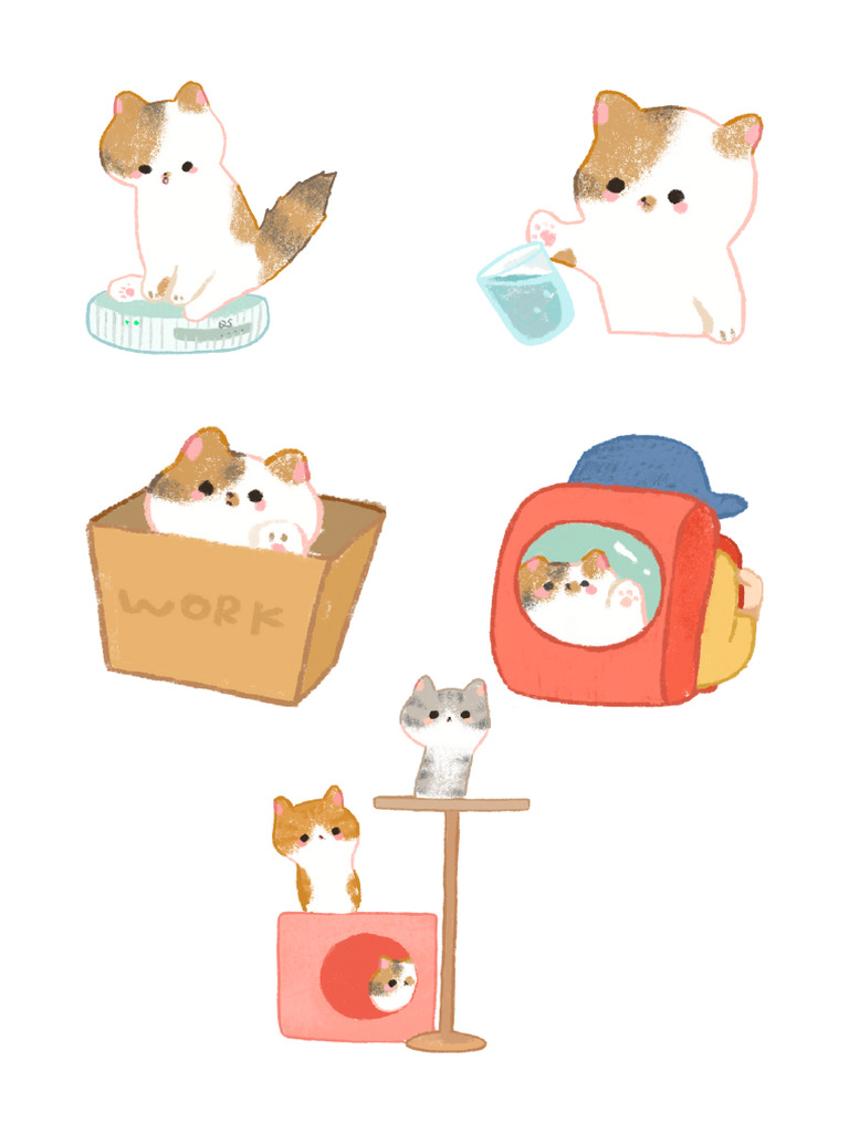 Black, White and Colorful Cat Worksheet Prepositions of Place Activity ...