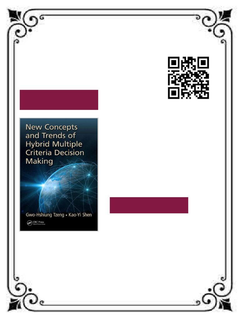 New Concepts and Trends of Hybrid Multiple Criteria Decision Making 1st ...
