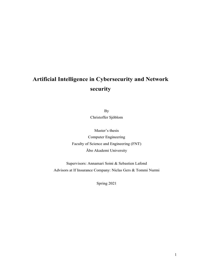 Artificial Intelligence in Cybersecurity and Network Anomaly Detection ...